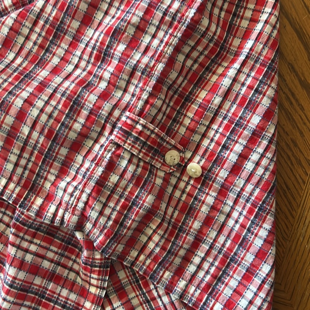 Red, White and Blue Plaid Shirt - Picture 14 of 16